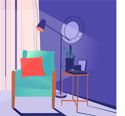 Room Setup Illustation design illustration