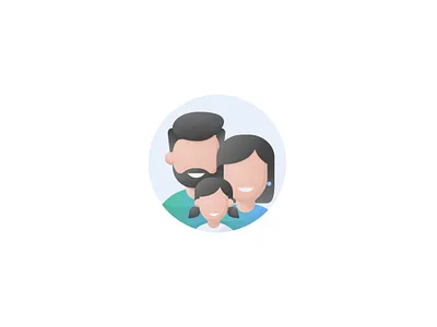 Family character family family icon gradient icon illustration ui illustration