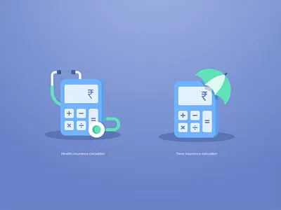 Insurance calculators calculator etmoney health illustration insurance calculator life ui illustration vector