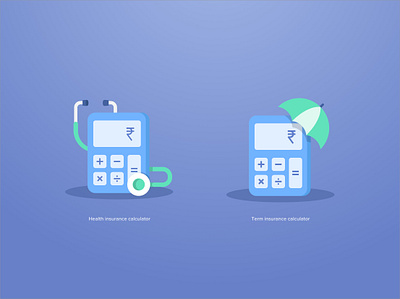 Insurance calculators calculator etmoney health illustration insurance calculator life ui illustration vector