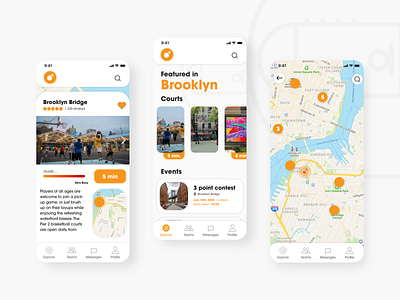 Hoop Maps App app branding design typography ui ux