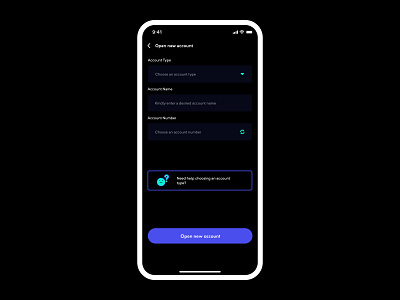 Open a mobile bank account (Free source) account bank banking clarity dark design dribbble finance mobile sketch sketchapp ui user ux