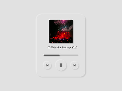 Neumorphic music player card app background branding design illustration music app music player neumorphic design neumorphism shadow ui uidesign ux vector