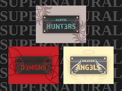 Supernatural License Plate adobe illustrator angels demons design earth heaven hell hunters illustration supernatural typography vector weekly warm up