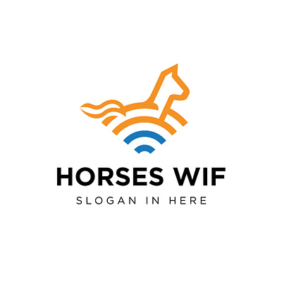 Horses wifi vector design logo abstract brand design branding business canary concept creative horoscope horses icon illustration logo signal technology vector wifi