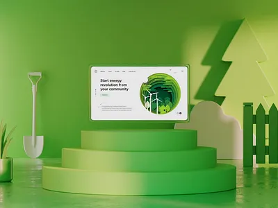 Renewable Energy Company Website Design 3d agency animation clean company defi energy hero section interaction design landing landing page product product page promo qclay site uiux web design web page webdesing