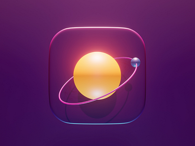 Planet icon 3d 3dart blender3d concept icon icon design planet space