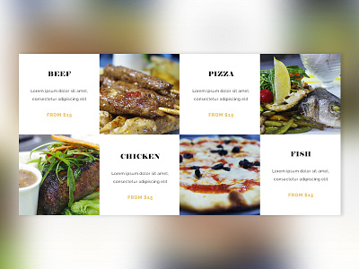 Restaurant menu design details page homepage inner page landing page menu ui webpage website