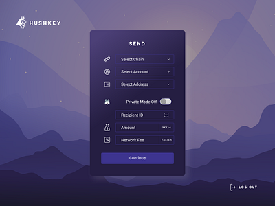 Hushkey Transaction Dashboard address blockchain hackathon multiple chain private mode transaction