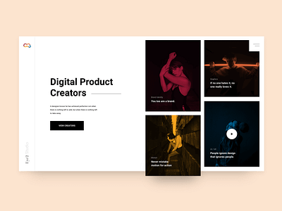 Digital Product Creator brand call to action cards clean concept creative landing minimal minimalistic mockup product side menu sidebar uidesign video webdesign website website builder