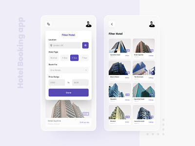 Hotel Booking App app design app ui ux hotel app hotel booking mobile app ui ux