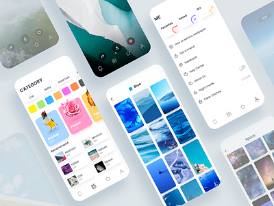 Live Wallpaper Gallery UI Design app design sketch ui wallpaper