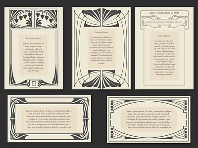 Templates Art Nouveau art nouveau artdeco artwork branding cards design flat flyers geometric invitation invitation card menu new art newart sand template vector vintage