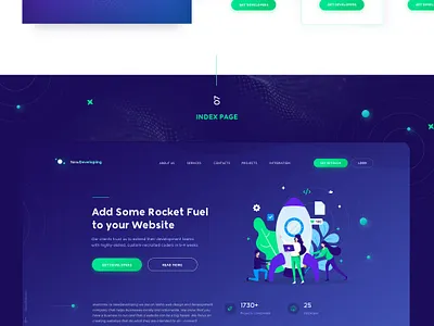 Digital Web Agency - Flat Website Design design digital art digital site flat design flat design flat illustration illustration landing page minimalism trend 2020 ui ui ux ux design vector web agency web design website website design