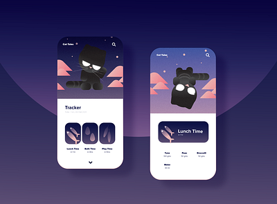 Cat tales app app design apple bold branding clean color color palette concept concepts design device illustration interface laydown mobile phone redesign ui ui design