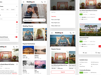 Mobile Website - Weddingz (OYO) design event mobile ui ux website wedding