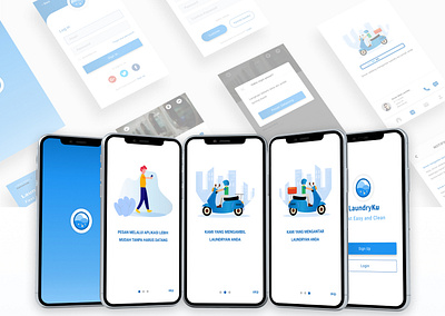 Mobile App LaundryKu creative illustration laundry laundry app mobile app mobile app design mobile application mobile ui ui ui design ux uxdesign