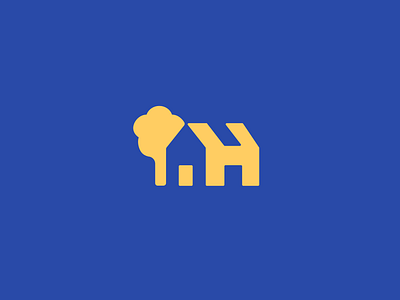 H is for home adobe adobe illustrator branding building design home home logo house house logo houses icon logo minimalistic modern modern logo negative space shadow simple simple logo tree