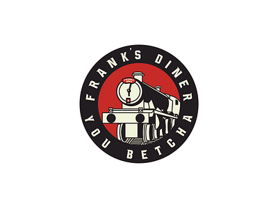 Franks Diner Spokane (concept) badge design logo design train logos