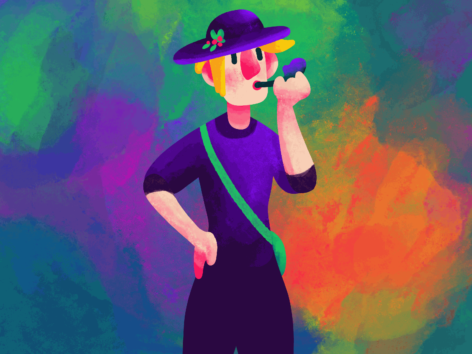 🤴🏼 Ludwig the leader. The VIVO, card game animation animation 2d bubble concept design gif gif animated gradient graphic design illustration illustration design leaf man motion plant procreate procreate art ui web web illustration