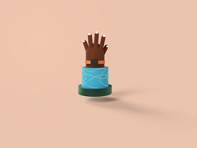 All Hands 3d brand design illustration