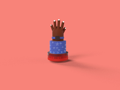 All Hands 3d brand design illustration