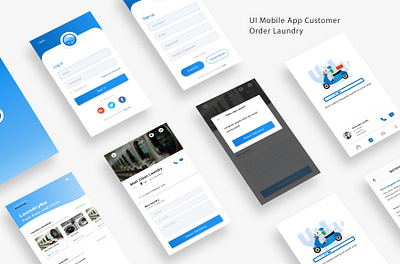 UI mobile app laundryku creative design illustration illustrations laundry laundry app mobile app mobile app design mobile ui ui ui design uiux ux ux design vector