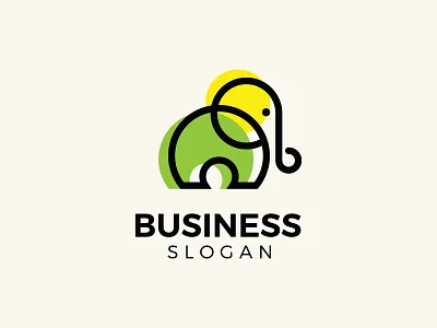 Little Elephant Logo abstract animal art branding concept design element elephant flat graphic icon illustration logo minimal nature shape style symbol vector wild