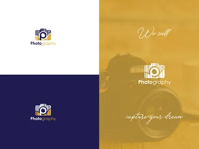 Photography business camera clean corporate creative design elegant graphic icon idea innovation letter logo photography