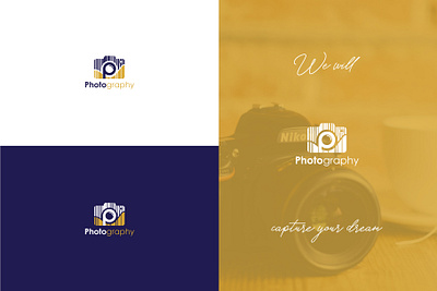 Photography business camera clean corporate creative design elegant graphic icon idea innovation letter logo photography