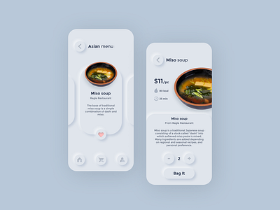 Food delivery app app appui branding clean delivery design food food app minimal mobile neumorphic neumorphism ui uiux ux