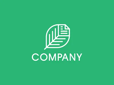 Eco Docs Logo branding corporate design ecological file folded folded paper folder green leaf logo logo design logos natural nature page plant