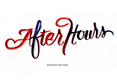 AfterHours branding brush lettering design font design graphic design illustration lettering texture typography watercolor