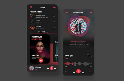 Music Player App Design app app design application design mobile music app ui uidesign ux
