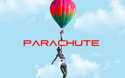 parachute adobe photoshop collage design minimal parachute poster