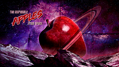 apples from space apple planet poster space