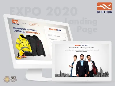 Industrial Clothing Supplier - Landing Page Design branding clothing design industrial design ui ux web website design