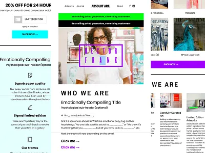 Absolut Art e mail email klaviyo marketing newsletter template