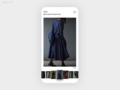 Daily UI Challenge #072 - Image Slider - Take2 apparel daily ui dailyui image slider lookbook ui