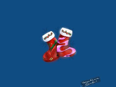 Throwback to Christmas icon series 19' christmas illustration procreate stockings
