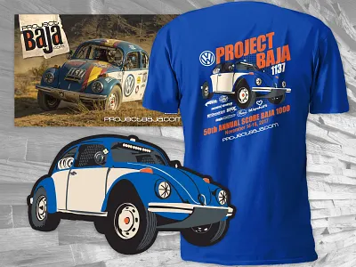 Project Baja 2017 Brand Redesign branding car design illustration logo logo design racing t shirt design tshirt typography vector visual identity