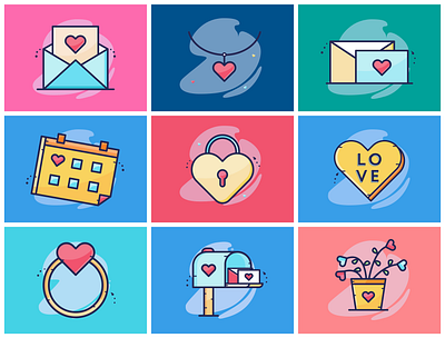 Valentine Icon Set I business celebration design icon iconography icons illustration interface love valentine valentines day vector