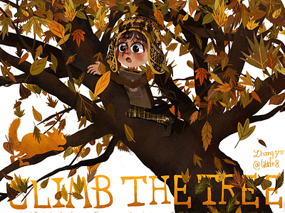 Climb the tree illustration