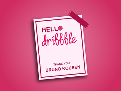 HELLO DRIBBBLE!!!!!!!!!! hellodribbble