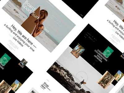 SurfShop design home surf surf shop surfshop typography ui uiux ux uxui vector wab sruf wave web website