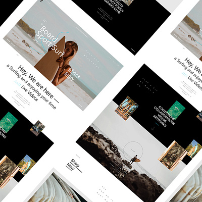 SurfShop design home surf surf shop surfshop typography ui uiux ux uxui vector wab sruf wave web website