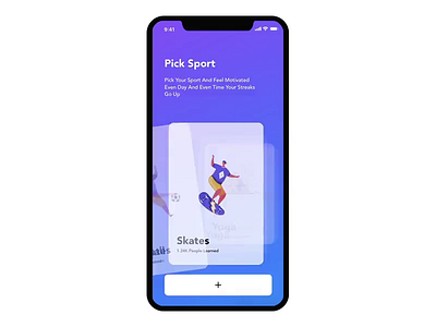 Sports App UI Interaction app app design app ui gradient interaction interaction design sports sports app ui ux