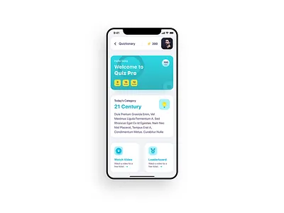 Quiztionary App (Quiz APP) app design design concept engagement game illustration leaderboard minimal quiz app rewards ui uidesign ux uxdesign
