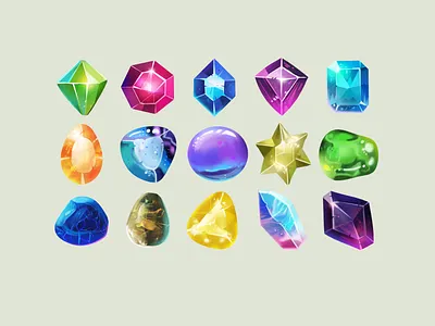 gems fantasy game art game artist icon item