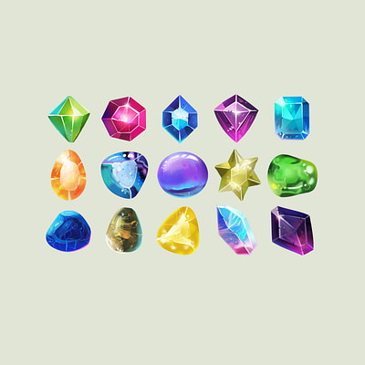 gems fantasy game art game artist icon item